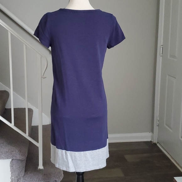 Boden Slub Colorblock Short Sleeve T Shirt Dress - Picture 3 of 8